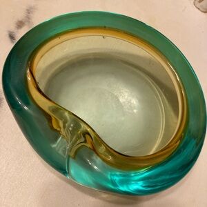Vintage Murano Style Blown Glass Ashtray/Trinket Dish